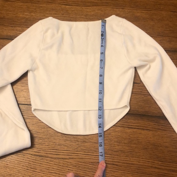 Altar’d State square neck crop top white Long sleeve Junior Size XS TEEN - Picture 8 of 10